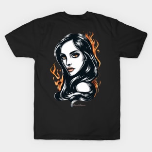 Beautiful Skull-Faced Girl T-Shirt